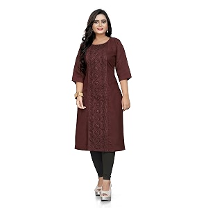Womens Embroidered Plus Size Kurtis