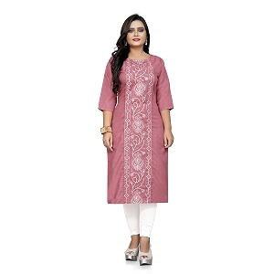 Womens Embroidered Plus Size Kurtis