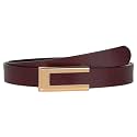 Women's Fashion Classic Metal Buckle Leather Belt with Jeans Dress