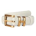 Women's Fashion Classic Metal Buckle Leather Belt with Jeans Dress