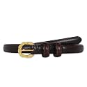 Women's Fashion Classic Metal Buckle Leather Belt with Jeans Dress