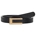 Women's Fashion Classic Metal Buckle Leather Belt with Jeans Dress