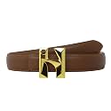 Women's Fashion Classic Metal Buckle Leather Belt with Jeans Dress