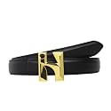 Women's Fashion Classic Metal Buckle Leather Belt with Jeans Dress