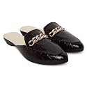 Women's Fashion Comfortable Slip-on Chain Decorated Loafers Bellies Low Heels Almond Toe Casual Daily Mule Sandals