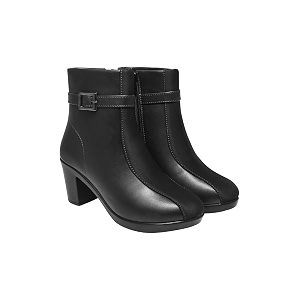 Womens Faux Leather Ankle Boots with Mid