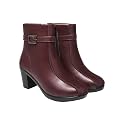 Women39s Faux Leather Ankle Boots with Mid