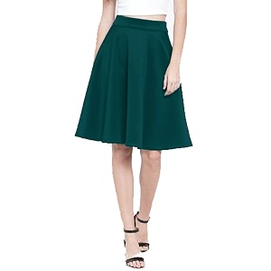 Womens Flared Knee Length Skirt XS-26 S-28