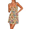 Women39s Floral Jacquard Dresses Adjustable Strap Sundress