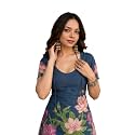 Women39s Floral Laila Cut Short Kurti Cotton