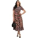 Women39s Floral Print Maxi Dress Black with