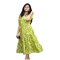Women39s Floral Print Midi Dress Puff Sleeves