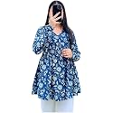 Women39s Floral Print Reyon Peplum Top -