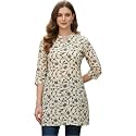 Women39s Floral Printed Rayon Short Kurti Casual