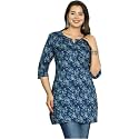 Women39s Floral Printed Rayon Short Kurti Casual