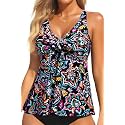 Women's Flowy Tankini Top Modest Loose Fit Bathing Suit Swim Top Only