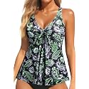 Women's Flowy Tankini Top Modest Loose Fit Bathing Suit Swim Top Only
