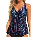 Women's Flowy Tankini Top Modest Loose Fit Bathing Suit Swim Top Only