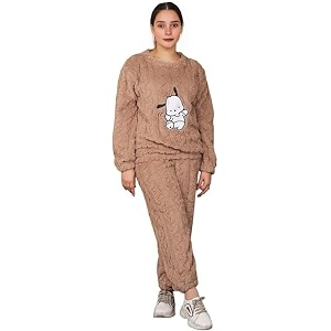 Womens Fur Long Sleeve Nightsuit Regular