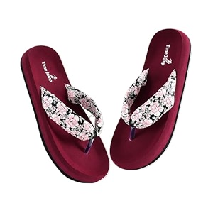 Womens Geometric Print Flip Flops Memory Foam