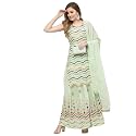 Women39s Georgette Embroidered Kurti And Skirt with