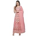 Women39s Georgette Embroidered Kurti And Skirt with