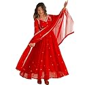 Women39s Georgette Sequence Embroidered Anarkali Kurta Set