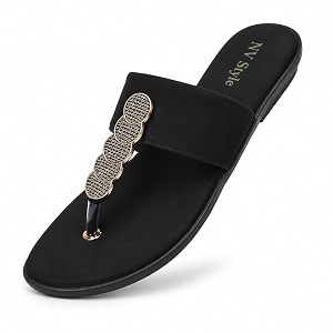 Womens and Girls Synthetic Flat Slippers Comfortable
