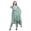 Women39s Green 100 Pure Cotton Flared Kurta