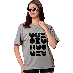 Womens Half Sleeve Oversize Tshirt Graphic Printed