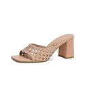 Women39s Heeled Sandals Mesh Mules Square Open