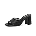 Women39s Heeled Sandals Mesh Mules Square Open