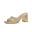 Women39s Heeled Sandals Mesh Mules Square Open