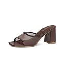 Women39s Heeled Sandals Mesh Mules Square Open