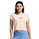 Women's High Low Nylon Top with Graphic Print