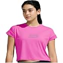 Women's High Low Nylon Top with Graphic Print
