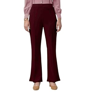 Womens High-Rise Straight Leg Trousers Relaxed Fit
