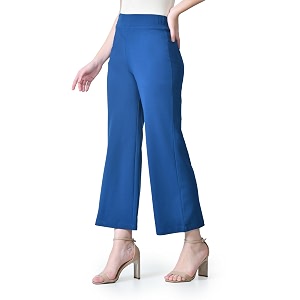 Womens High Waist Straight Fit TrousersSolid Korean