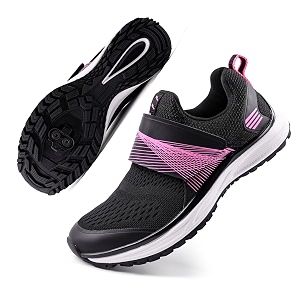 women39s indoor and outdoor cycling shoes - comfortable and breathable - compatible with spd cleats