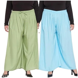 Womens Jumbo Combo Palazzo Extra Wide