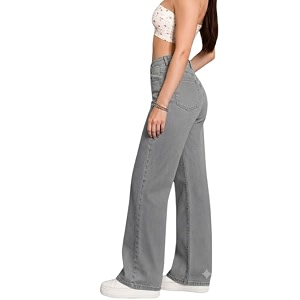 Womens Kashianxstyle Loose Fit Wide Leg Denim