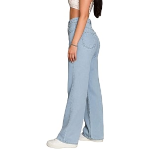Womens Kashianxstyle Loose Fit Wide Leg Denim