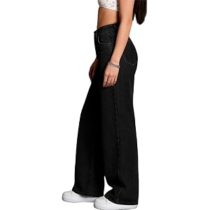 Womens Kashianxstyle Loose Fit Wide Leg Denim