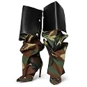 Women39s Knee High Shark Boots Pointed Toe