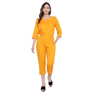 Womens Knee Length Full sleeves jumpsuit multicolor