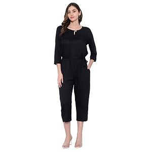 Womens Knee Length Full sleeves jumpsuit multicolor