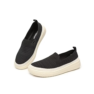 Womens Knit Loafers Round Toe Loafer Flats