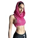 Women's Knitted Hoodie Sweater Vest Sexy Sleeveless Hollow Out Hooded Crop Top Draped Sweatshirt Streetwear