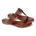 Women39s Kolhapuri Chappal Flats Two-Tone Leatherette