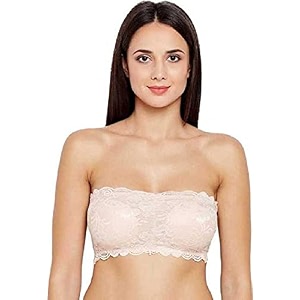 Womens Lace Padded Wire Free Bralette Bra